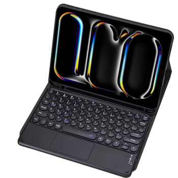 Bluetooth touchpad keyboard case for iPad Pro 11 Gen5 (Black)