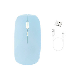 Myszka Bezprzewodowa mysz komputerowa Bluetooth 2.4G Sensor Optyczny, niebieska