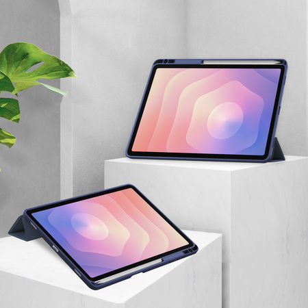 Etui CLEAR PENCIL do Samsung Galaxy Tab S11 11" SM-X730 SMX736 z klapką, granatowe