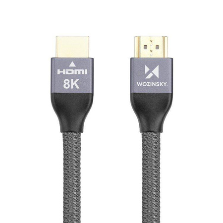 Kabel HDMI 2.1 Wozinsky 8K 60 Hz 48 Gbps 5m WHDMI-50 (Srebrny)