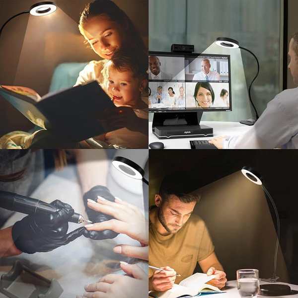 LED desk lamp with clip - DML5 - Black