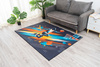 Koberec herný 3D Basketball 100x150 cm - moderný 3D vzor do izby hráča