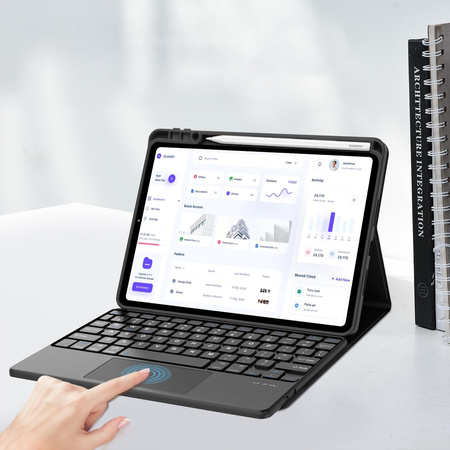 Etui i KLAWIATURA touchpad do Xiaomi Pad 7 / Pad 7 PRO 11.2 uchwyt na rysik, czarne