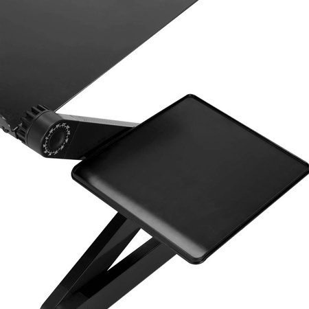 Folding stand with cooling fan for tablet laptop up to 17" F2 (Black)