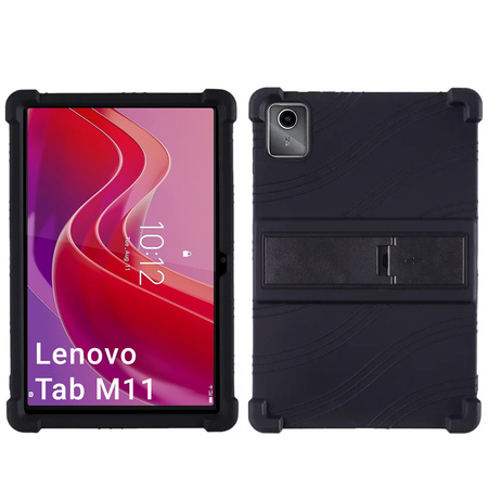 Puzdro Armor na Lenovo Tab M11 10.95 331FC / Tab M11, čierne - ochranné so stojanom, prístup k portom a tlačidlám