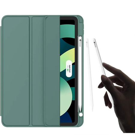 Puzdro Smart na iPad 10.9 2022 Gen. 10 / iPad 11 2025 A16 Gen. 11 s klapkou, zelené - ochranné so stojanom