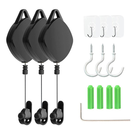 Set of 3 pieces of hook brackets for suspending VR goggle cables