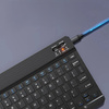 Puzdro s klávesnicou Bluetooth na Redmi Pad 2 Pro 2025, čierne - ochranné so stojanom, prístup k portom a tlačidlám
