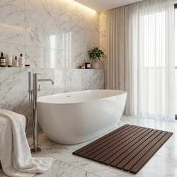 MATA łazienkowa antypoślizgowa POD PRYSZNIC brodzik do sauny basenu 43x61, brązowa