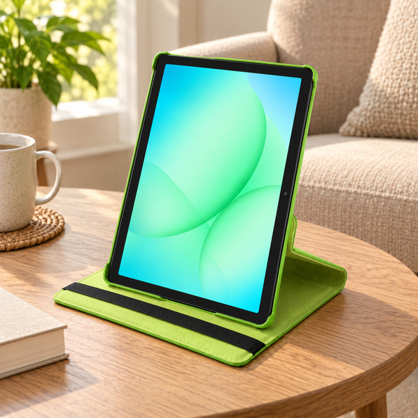 Etui obrotowe do Galaxy Tab A11+ 2025 X236/X235/X230 A9+ SM-X216/X215/X210 - zielone