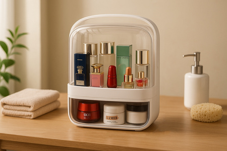 Compact casket organizer NELA for jewelry and cosmetics practical container with compartments