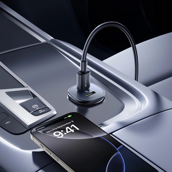 Nabíjačka automobilová Baseus GoTrip 2 x USB-C 30W, čierna