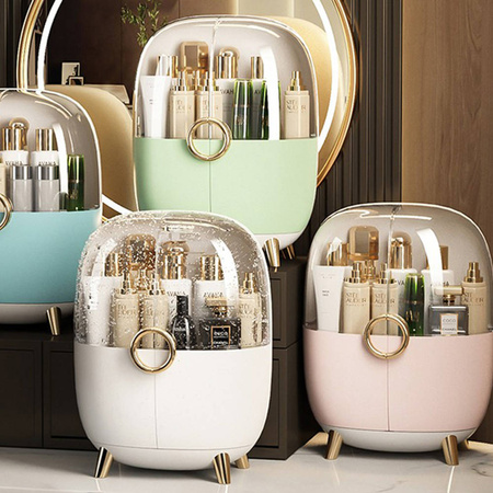 Szkatułka organizer kuferek z drzwiczkami na kosmetyki biżuterię EVE XL, biały