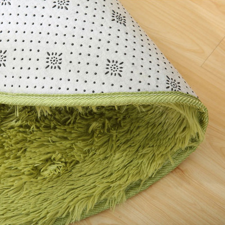 Shaggy Strado Round Carpet 150x150 GreenGrass Green)