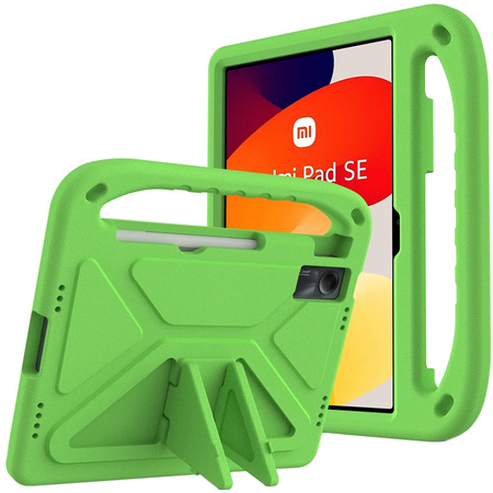 Puzdro na Xiaomi Redmi Pad SE 11 2023, zelené - ochranné so stojanom, prístup k portom a tlačidlám