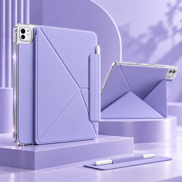 Etui Origami do Apple iPad Air 13 M4 M3 M2 2026/25/24 gen 8/7/6 - fioletowe