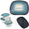Set of food containers with lid plastic 6 pieces