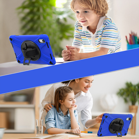 Puzdro Shockproof s držiakom na Lenovo Tab M11 10.95, modré - ochranné so stojanom