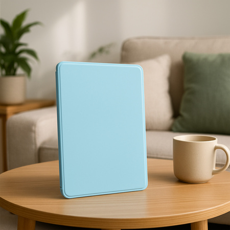 Puzdro otočné Clear na Lenovo Idea Tab 11 2025, modré - ochranné so stojanom