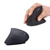 Bezprzewodowa Mysz Pionowa ergonomiczna wertykalna Cliry 2.4 GHz optyczna, czarny