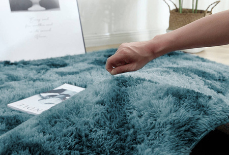 Shaggy Ombre Strado Round Carpet 100x100 OmbreNavy (Dark Blue)