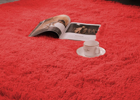 Shaggy Strado 250x300 BloodyRed room carpet (Bright red)
