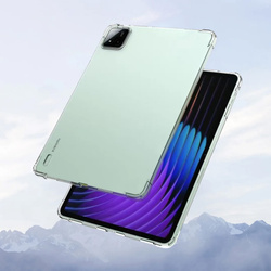 Puzdro Silikónové na Xiaomi Pad 7 / Pad 7 Pro 11.2 / Xiaomi Pad 7 Pro, priehľadné - ochranné so stojanom