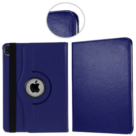 Puzdro otočné na iPad 10.9 2022 Gen. 10 / iPad 11 2025 A16 Gen. 11, tmavomodré - ochranné so stojanom