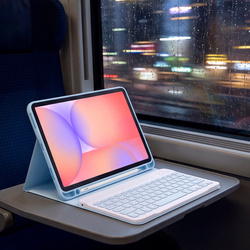 Etui z klawiaturą do Galaxy Tab S10 Lite 10.9" SM-X406 SM-X400 2025 ochronne niebieskie