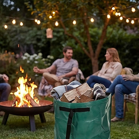 Worek kosz ogrodowy z uchwytami mocny na odpady liście trawę gałęzie 175L