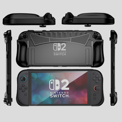 Etui do Nintendo Switch 2 2025 Lekkie do grania poprawia chwyt, czarne - ochronne z podstawką