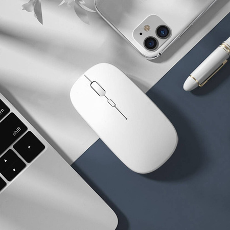 Bezdrôtová myš počítačová myš Bluetooth 2.4G optický senzor, modrá