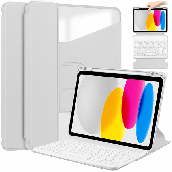 Etui z klawiaturą 360 do iPad 10.9 2022 Gen. 10 / 11 2025 A16 Gen. 11 ochronne szare