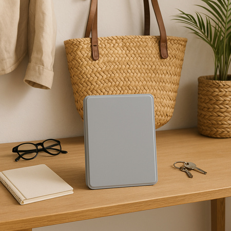 Puzdro otočné Clear na Lenovo Idea Tab 11 2025, sivé - ochranné so stojanom
