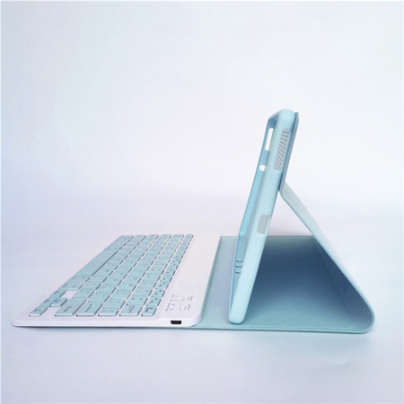 Etui pokrowiec z klawiaturą magnetyczną Bluetooth do Lenovo Tab P12 TB-370, niebieskie