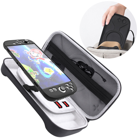 Torba etui do Nintendo Switch 2 2025 na karty kabel uchwyt wstrząsoodporna, czarna