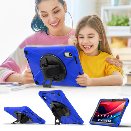 Puzdro Shockproof s držiakom na Lenovo Tab M11 10.95, modré - ochranné so stojanom