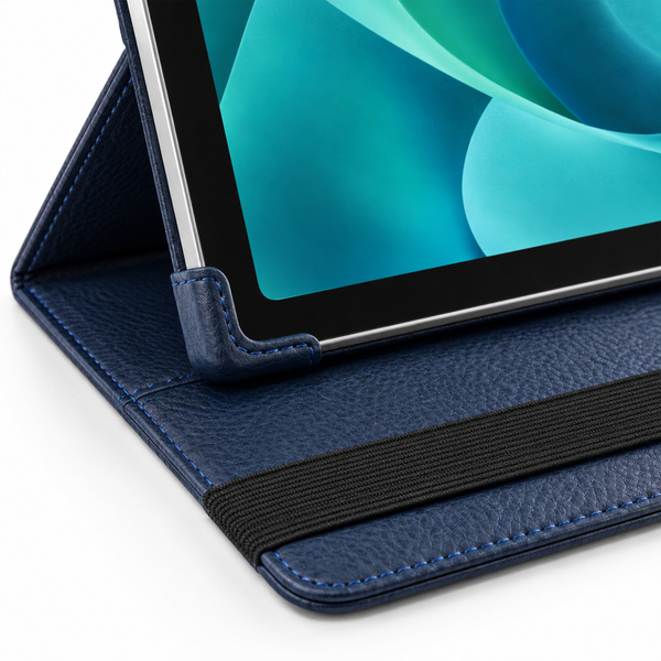 Etui obrotowe do Samsung Galaxy Tab A11 X135/ X133 A9 SM-X115/X110 - granatowe