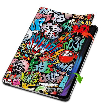 Puzdro grafické na Xiaomi Pad 7 / Pad 7 Pro 11.2 s klapkou / Xiaomi Pad 7 Pro - ochranné so stojanom