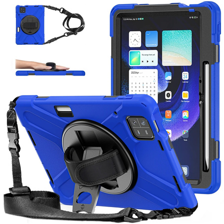 Etui pancerne Armor pasek do Xiaomi Mi Pad 6 / 6 Pro 2023 / 6 Pro, granatowe - ochronne z podstawką