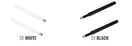 2x LTE antenna black for Huawei B593 E5186 B525 - set to improve coverage and signal quality