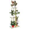 Gold standing metal flower stand for 6 flower pots- elegant flower stand