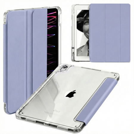 Etui Crystal do Apple iPad 10.9 10 2022 / iPad 11 A16 2025 Gen 10 11, fioletowe - ochronne z podstawką