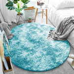 Shaggy Ombre Strado Round Carpet 80x80 OmbreBlue (Light Blue)