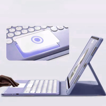 Bluetooth touchpad keyboard case for iPad Air 11 Gen6 (Purple)