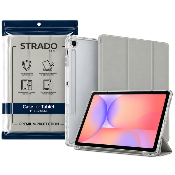 Etui do Galaxy Tab S10 Lite 10.9/ S10 FE/ S9 FE/ S9/ S8 z miejscem na rysik - szare