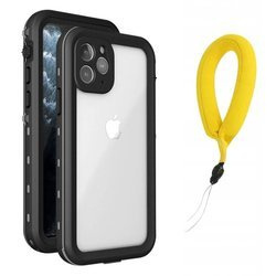 Etui wodoodporne 360 IP68 do iPhone 12 Mini, czarne - ochronne z podstawką, dostęp do portów i przycisków