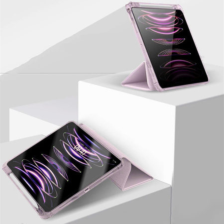 Hard Crystal case with stylus holder for Apple iPad 10.9 10 GEN 2022 / iPad 11 A16 11GEN 2025 - Pink