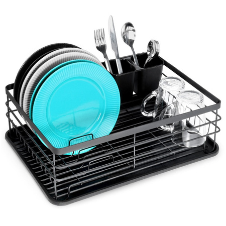 Dish Drainer Rack Black 43x32x14,5 cm