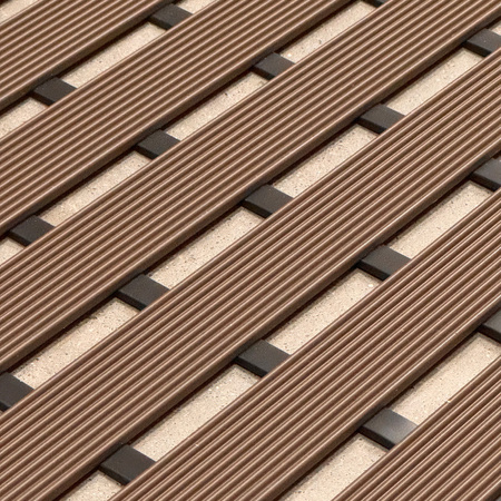 Mata łazienkowa antypoślizgowa do łazienki do wanny pod prysznic 43x61cm (Brązowa)